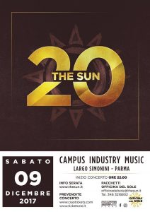 The Sun locandina concerto 20 anni